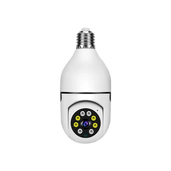 Smart WiFi Bulb Camera – 360° Panoramic Security Camera with Night Vision
